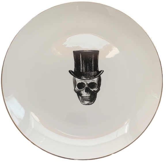Halloween Skeleton Skull Steam Punk Dinner Plates - Picture 3 of 5